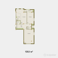 ЖК Alatau Golf Residences — 3-ком 130,1 м² (null)