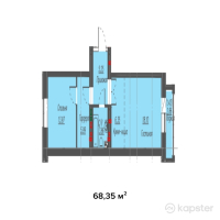 ЖК Helsinki — 2-ком 68,4 м² (от 27 340 000 тг)