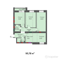 ЖК Helsinki — 4-ком 95,8 м² (от 38 312 000 тг)