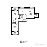 ЖК Megapolis — 3-ком 86,3 м² (от 36 423 375 тг)