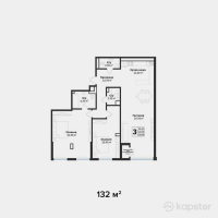 ЖК Silver Hills — 3-ком 132 м² (от 92 400 000 тг)