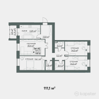 ЖК Атамура — 3-ком 111,1 м² (от 25 553 000 тг)