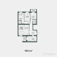 ЖК Атамура — 4-ком 118,4 м² (от 27 232 000 тг)