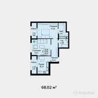 ЖК Grand Residence — 2-ком 68 м² (от 27 888 200 тг)