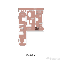 ЖК Aliya — 3-ком 104,8 м² (от 33 548 800 тг)
