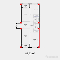 ЖК Park Line — 3-ком 88,5 м² (от 32 309 800 тг)