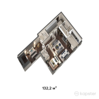 VIP городок Saranda — 3-ком 132,2 м² (от 126 912 000 тг)