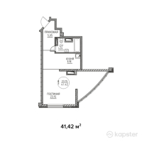 ЖК Көркем Tower — 1-ком 41,4 м² (null)