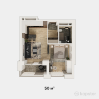 ЖК Алмалы — 1-ком 50 м² (от 35 000 000 тг)