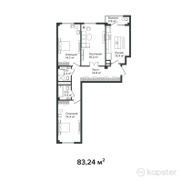 ЖК QADAM — 3-ком 83,2 м² (null)
