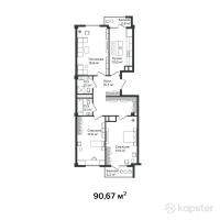 ЖК QADAM — 3-ком 90,7 м² (null)