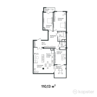 ЖК QADAM — 4-ком 110,1 м² (null)