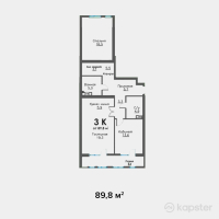 ЖК Abay 130 — 3-ком 89,8 м² (null)