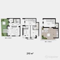 ЖК Kerey Residence — 3-ком 210 м² (от 157 500 000 тг)