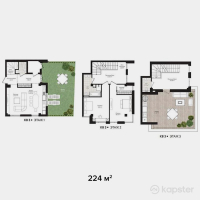 ЖК Kerey Residence — 3-ком 224 м² (от 168 000 000 тг)