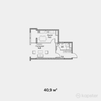 ЖК Акан Серы — 1-ком 40,9 м² (null)