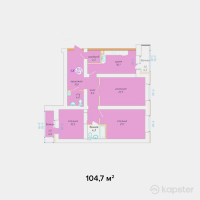 ЖК Adam Armany — 3-ком 104,7 м² (от 37 692 000 тг)