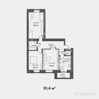 ЖК Kenshi — 3-ком 91,4 м² (от 26 963 000 тг)