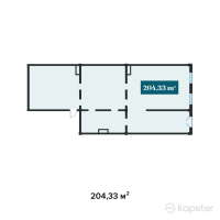 ЖК Центральный на Тулебаева — 4-ком 204,3 м² (от 352 469 250 тг)