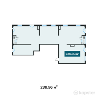 ЖК Центральный на Тулебаева — 4-ком 238,6 м² (от 411 516 000 тг)
