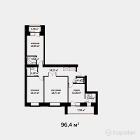 ЖК Manhattan — 3-ком 96,4 м² (от 26 028 000 тг)