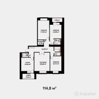 ЖК Manhattan — 4-ком 114,8 м² (от 30 996 000 тг)