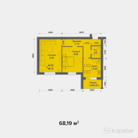 ЖК Третий Оптимальный — 2-ком 68,2 м² (от 19 093 400 тг)