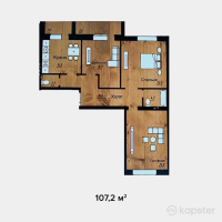 ЖК Grand Aktobe — 3-ком 107,2 м² (от 28 944 000 тг)