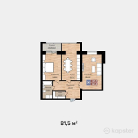 ЖК Яссауи — 2-ком 81,5 м² (от 37 490 000 тг)