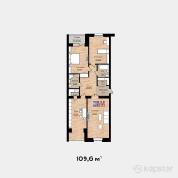 ЖК Яссауи — 3-ком 109,6 м² (от 50 416 000 тг)