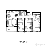 ЖК Terra — 3-ком 100 м² (null)
