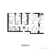 ЖК Terra — 3-ком 107,7 м² (null)