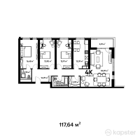ЖК Terra — 4-ком 117,6 м² (null)