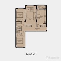 ЖК Uly Dala Avenue — 3-ком 95 м² (null)