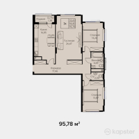 ЖК Uly Dala Avenue — 3-ком 95,8 м² (null)