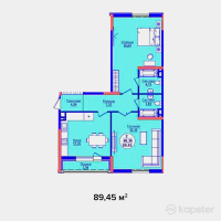ЖК AQ ORDA — 2-ком 89,5 м² (от 34 438 250 тг)