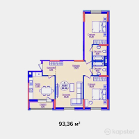 ЖК AQ ORDA — 3-ком 93,4 м² (от 35 943 600 тг)