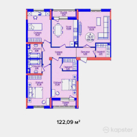 ЖК AQ ORDA — 4-ком 122,1 м² (от 47 004 650 тг)