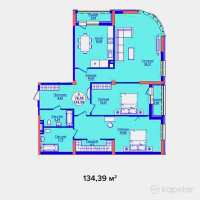 ЖК AQ ORDA — 3-ком 134,4 м² (от 51 740 150 тг)