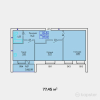 ЖК TOMIRIS — 2-ком 77,5 м² (от 18 355 650 тг)