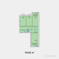 ЖК TOMIRIS — 3-ком 113,6 м² (от 26 927 940 тг)