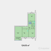 ЖК TOMIRIS — 3-ком 124,2 м² (от 29 423 550 тг)