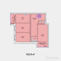ЖК TOMIRIS — 3-ком 132,9 м² (от 31 497 300 тг)