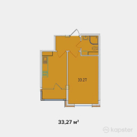 ЖК Ozhet Plus — 1-ком 33,3 м² (от 15 969 600 тг)