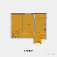 ЖК Ozhet Plus — 2-ком 57 м² (от 27 374 400 тг)