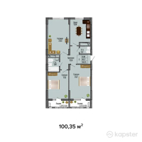 ЖК MIAMI — 3-ком 100,4 м² (от 55 192 500 тг)