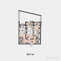 ЖК Tulip Residence — 2-ком 76,2 м² (от 25 159 200 тг)