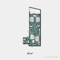 ЖК Tulip Residence — 4-ком 121,3 м² (от 40 038 900 тг)