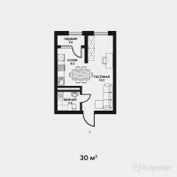 ЖК Табысты — 1-ком 30 м² (от 10 800 000 тг)