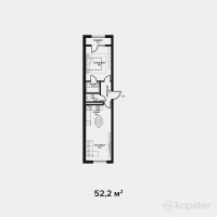 ЖК Табысты — 2-ком 52,2 м² (от 18 792 000 тг)